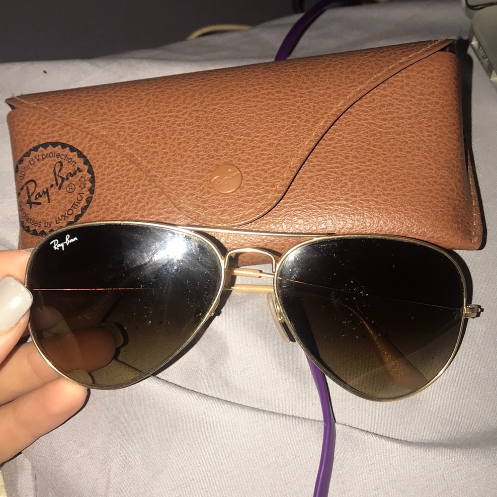 Ray-ban aviators: brown